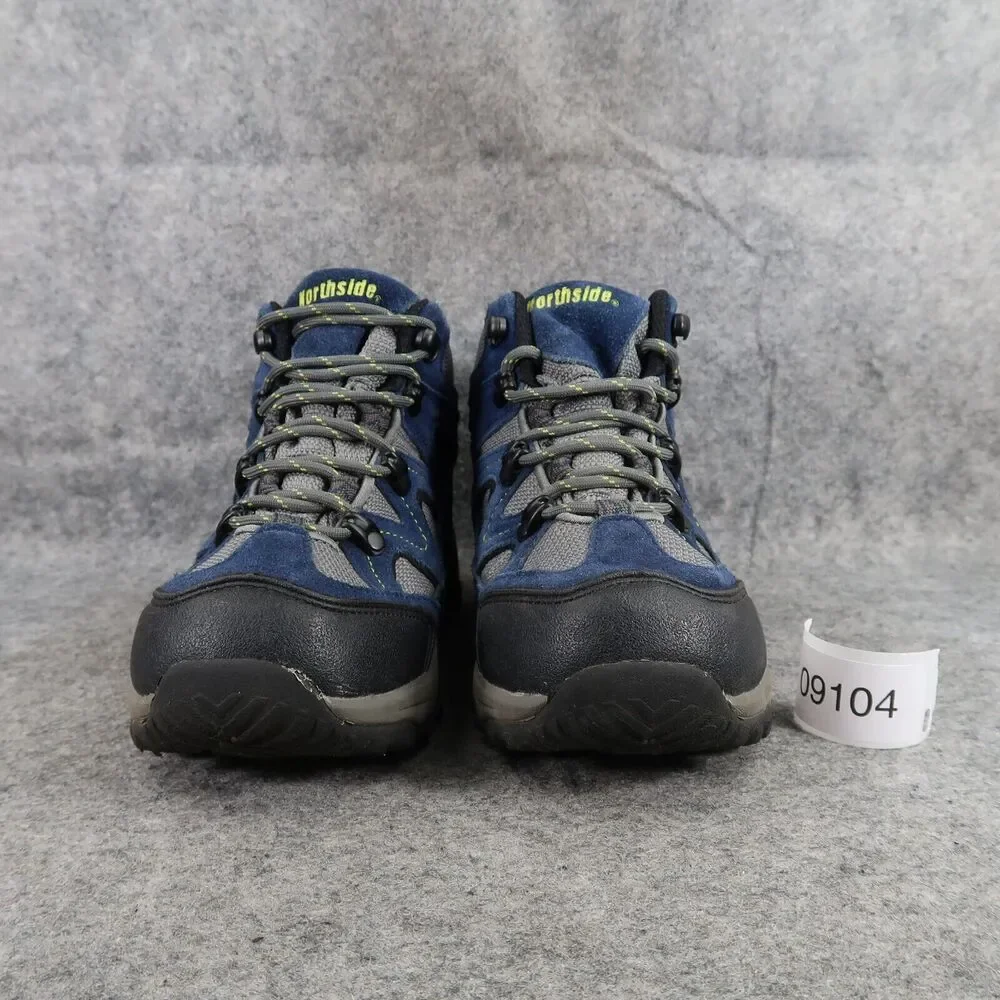 Northside Shoes Kids 3 Hiking Boots Suede Waterproof Athletic High Top Blue Gray